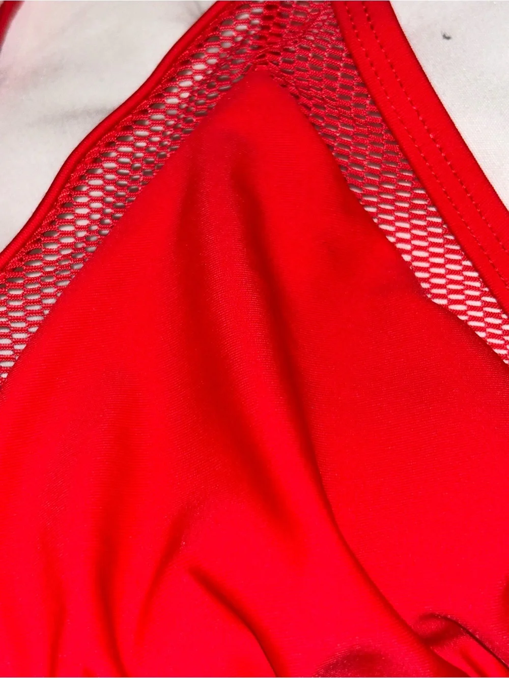 Kendall + Kylie Red Mesh Trim Bikini Set – NWT – Size XL